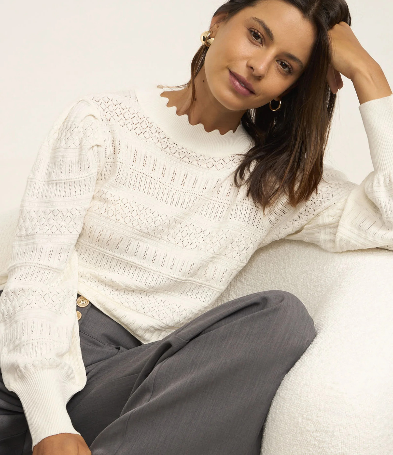 Suéter em Tricot com Pontos Diferenciados Azul - Lojas Renner | Renner (BR)