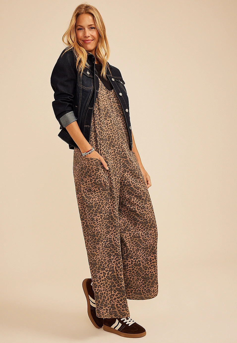 Bare Washed Terry Jumpsuit | Maurices