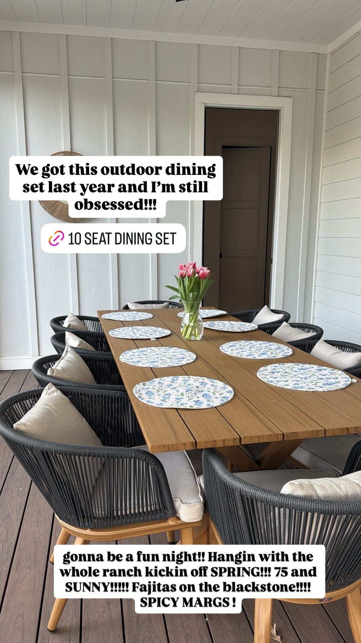 10 seat outdoor dining. Also comes in 8 seat 

#LTKHome #LTKSeasonal