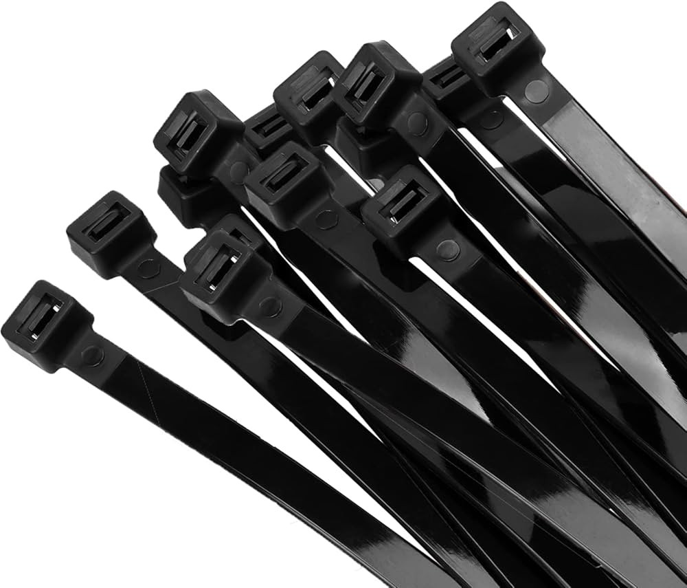 12 inch Black Zip Ties Heavy Duty 80 PCS, 250 LBS Ultra Exclusive Strong Plastic Wire Ties, Large... | Amazon (US)