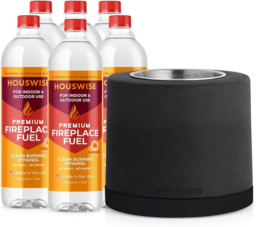 Tabletop Fire Pit (Small) and 6-Pack Ethanol Fuel Bundle | Amazon (US)