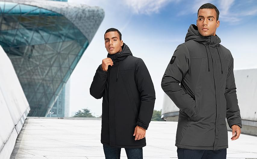 CAMELSPORTS Men’s Down Jacket Hooded Windproof Puffer Jacket Lightweight Thicken Warm Winter Parka C | Amazon (US)