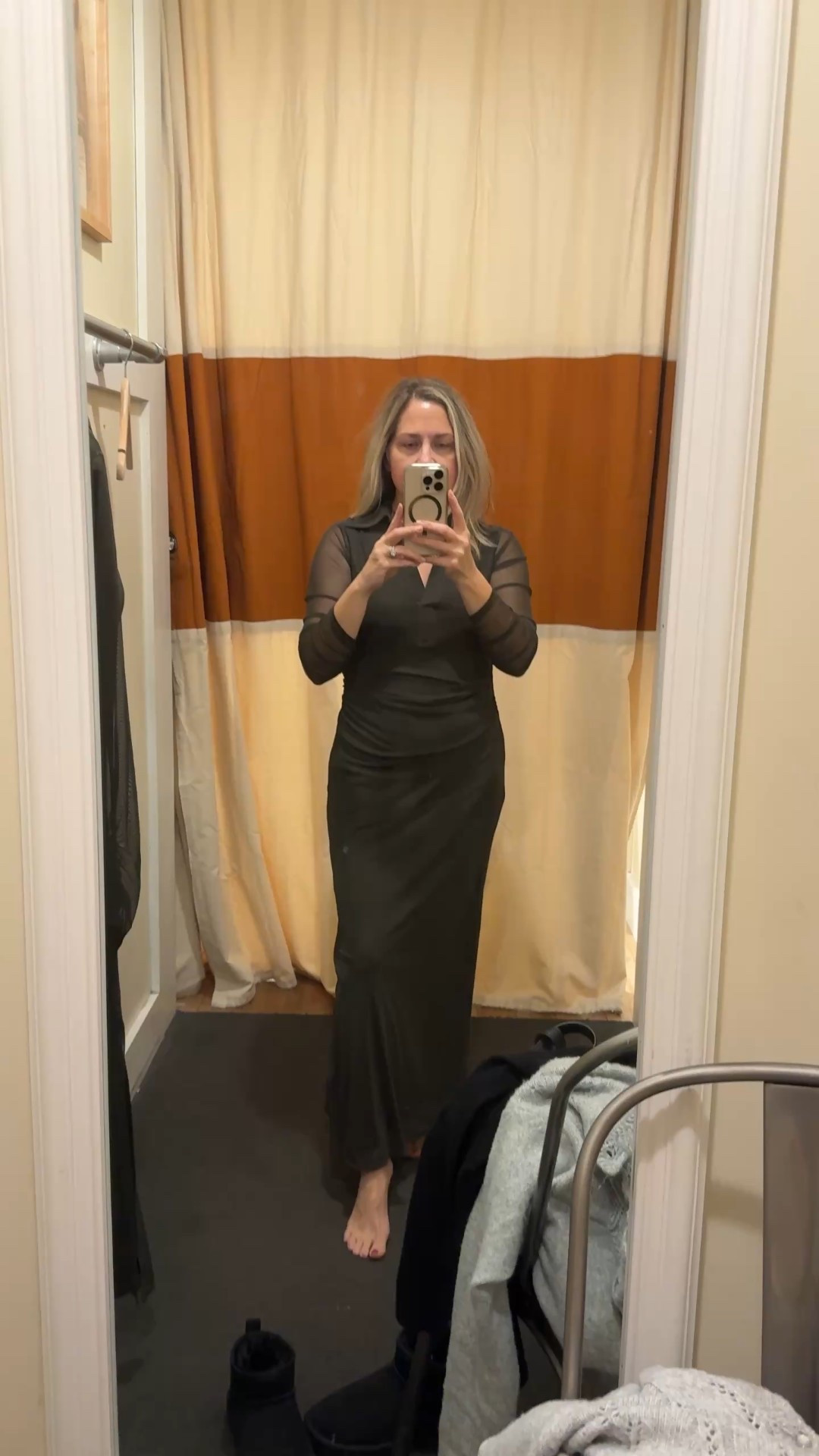I just bought this dress to wear I’m Xmas eve, but I will also be wearing it for date nights &amp; more. I did size up one because it is a slimmer fit, but the fabric is so comfortable! I was perfectly comfortable in the small , just liked the way the medium looked better! Also comes in a burgundy floral print! 


#LTKGiftGuide #LTKHoliday #LTKOver40