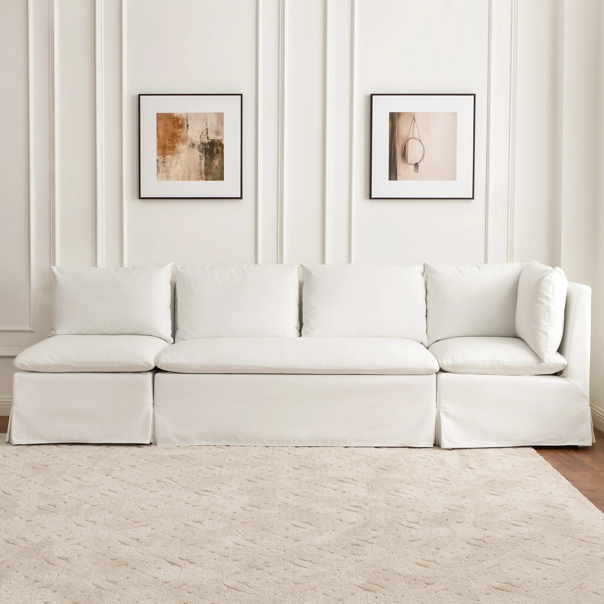 Fabric: White Linen Blend | Wayfair North America