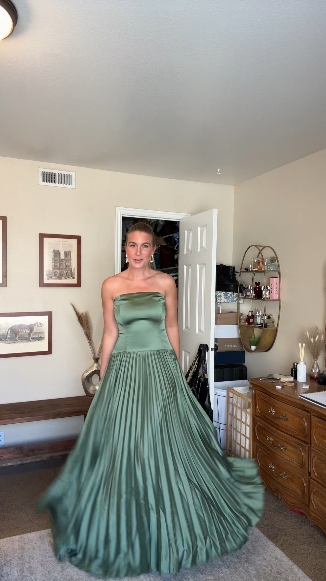 Abercrombie just re-launched their wedding shop!! Immediately fell in love with this drop waist stunner 💚  the color is amazing for all seasons IMO! Also comes with removable straps— I got the dress in tall and it’s perfect!

#LTKmidsize #LTKwedding #LTKGala