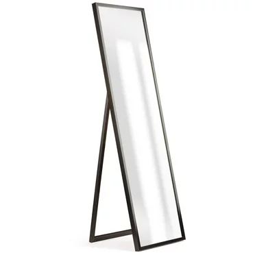 BEAUTYPEAK Full Length Mirror 21x64 Rectangle Floor Mirror with Rounded Corners,Black - Walmart.c... | Walmart (US)