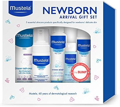 Mustela Newborn Arrival Gift Set, Baby Bath Time and Skin Care Essentials, 5 Items | Amazon (US)