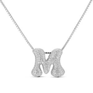 ICED JUMBO LETTER NECKLACE | EP JEWELS 