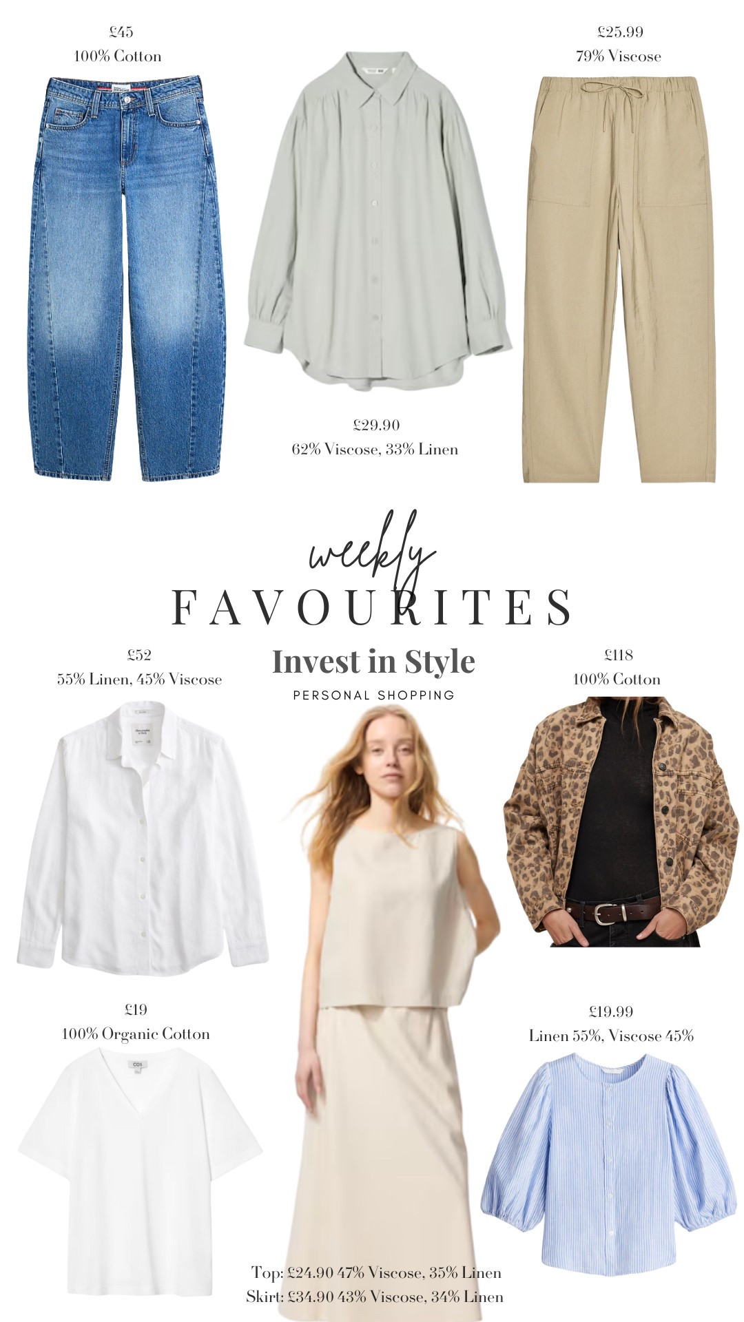 Top Picks that you have been loving this week! 🙌🏻☀️

Weekly Favourites, Jeans, Shirt, LTK2025, Drawstring Trousers, Leopard Print Jacket, Knitted Co-ord, Blouse, T-Shirt, Spring Staples, H&M 


#LTKuk #LTKspring #LTKsummer