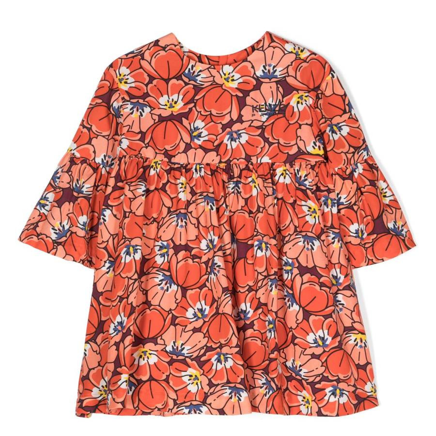 Kenzo Girls Floral Print Lyocell Dress | Jomashop.com & JomaDeals.com