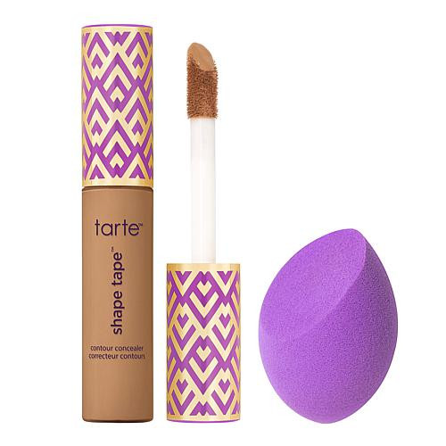 Tarte tarte Shape Tape Concealer with Quickie Blending Sponge - 47S Tan-Deep Sand | HSN