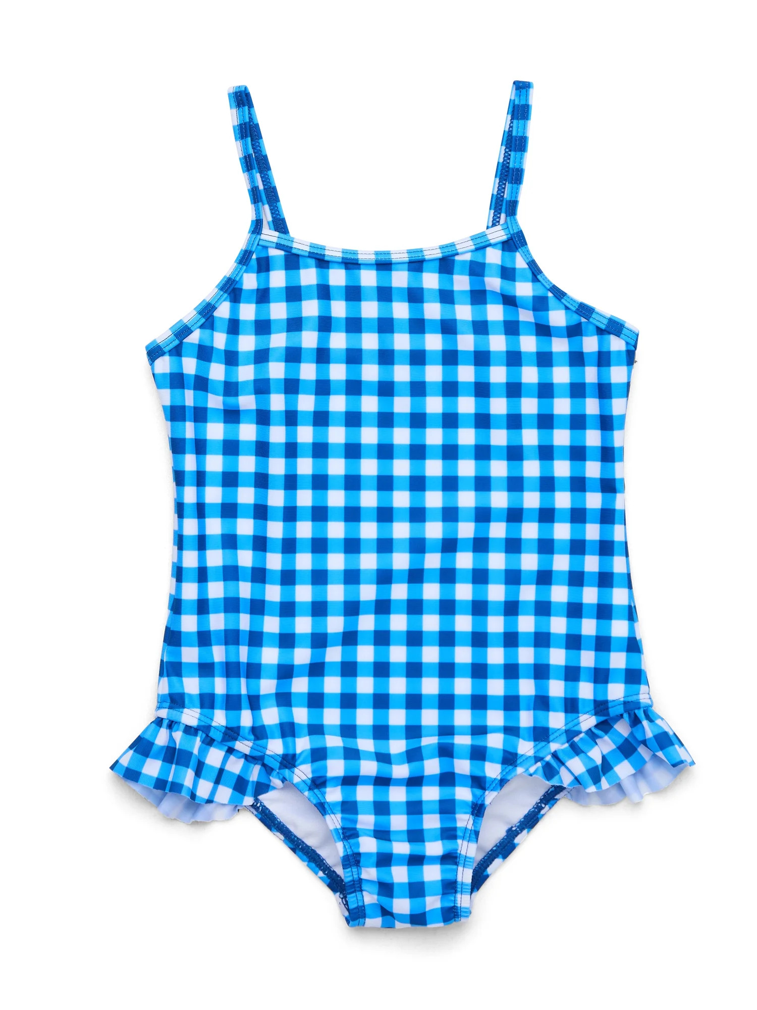 Wonder Nation Toddler Girl One- Piece Ruffle Swimsuit, Sizes 12M-5T | Walmart (US)