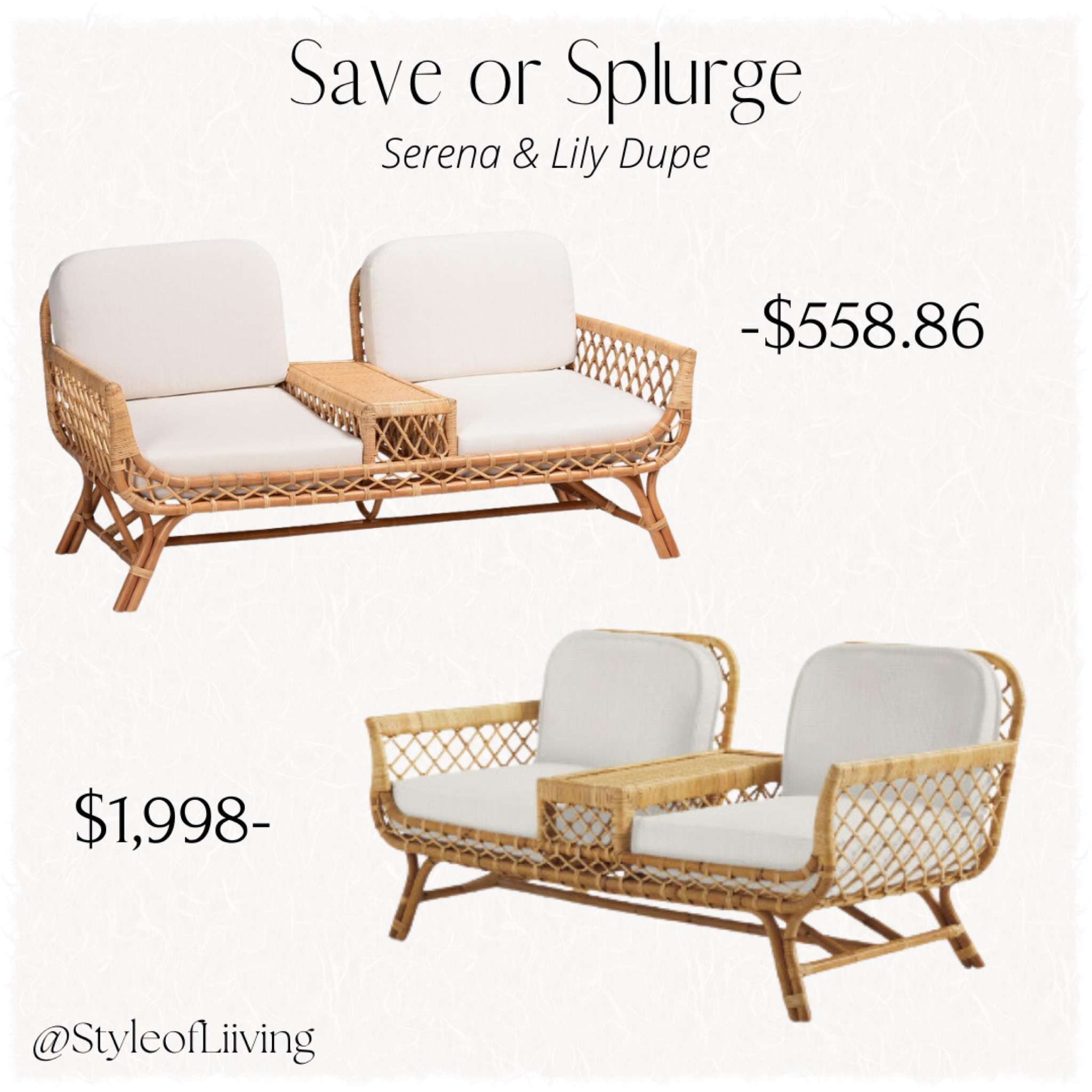 Save or splurge. Serena and Lily dupe. Rattan woven tete sofa, 2-seater. Amazon home. 

#LTKHome #LTKStyleTip #LTKSeasonal