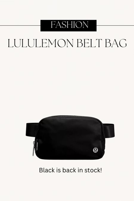 Lululemon classic belt bag back in stock — under $40 and great gift! 

#LTKunder50 #LTKGiftGuide #LTKfit