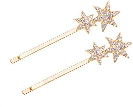 Tgirls Fashion Geometric Crystal Hairpin Shinning Star Pentagram Shaped Rhinestone Hair Clip Brid... | Amazon (US)