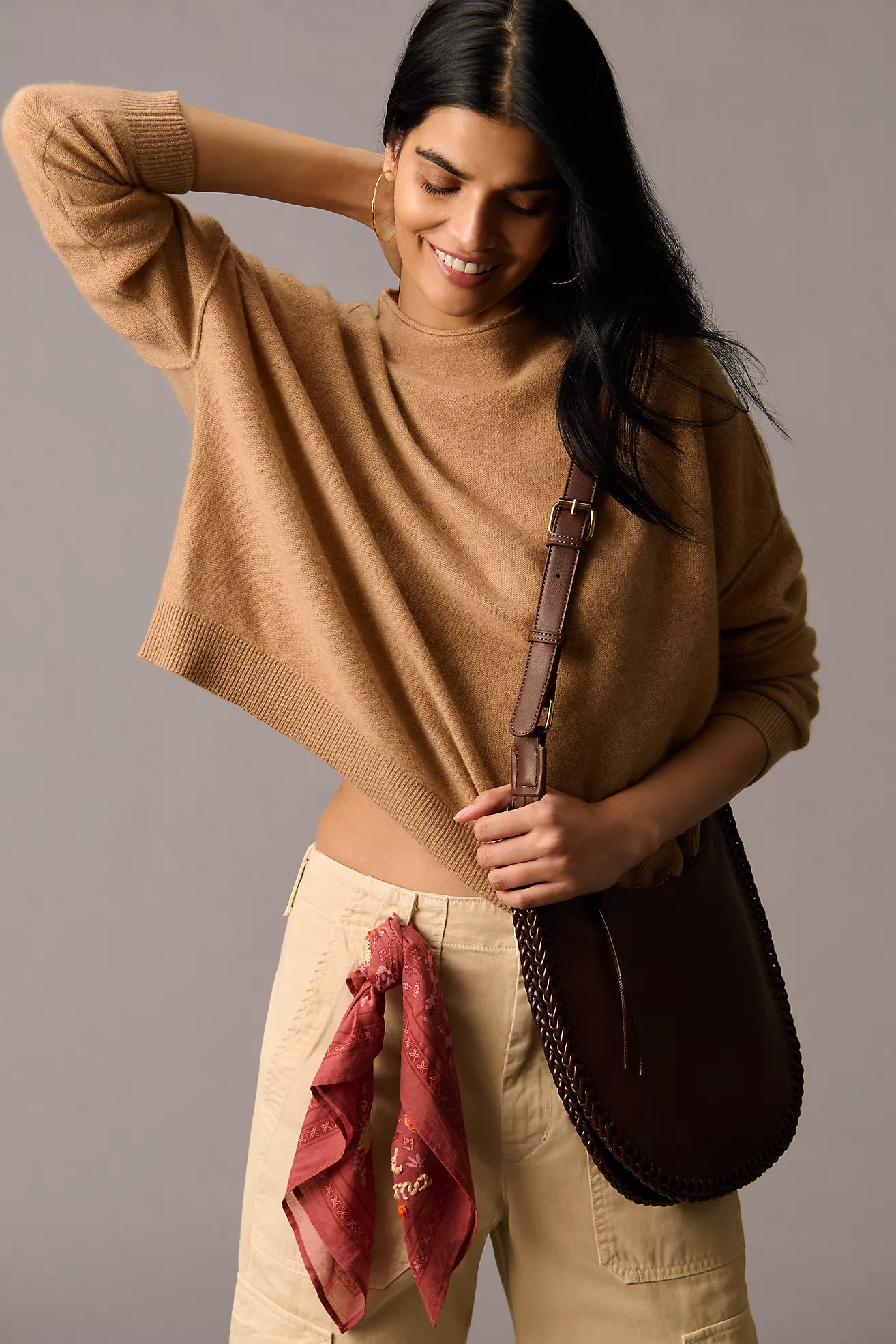 The Alani Cashmere Mock-Neck Sweater by Pilcro | Anthropologie (US)