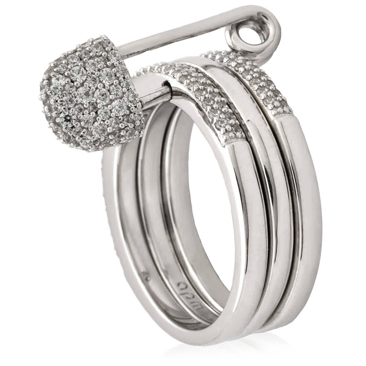 APM Monaco Silver Safety Pin Ring, Size 52 | Jomashop.com & JomaDeals.com