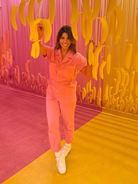 I’m going bananas over this pink jumpsuit ✨😆 #pinkjumpsuit