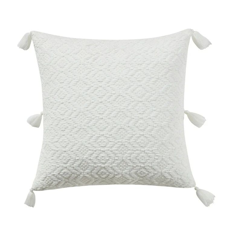My Texas House Maxwell 20" x 20" Ivory Diamond Decorative Pillow Cover | Walmart (US)