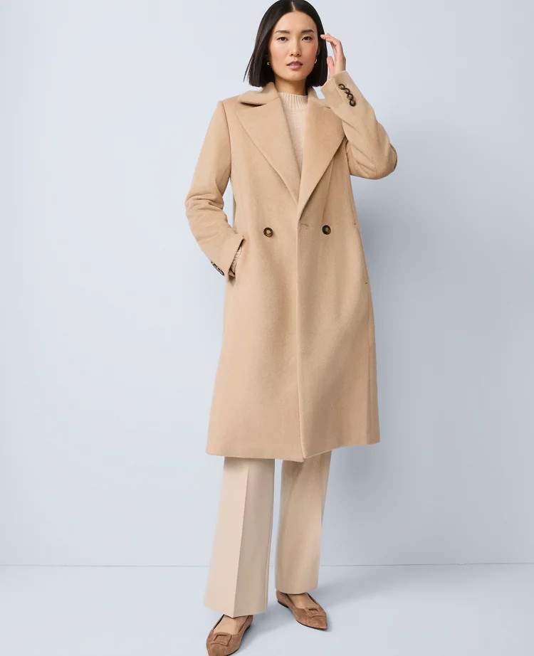 Double Breasted Long Coat | Ann Taylor