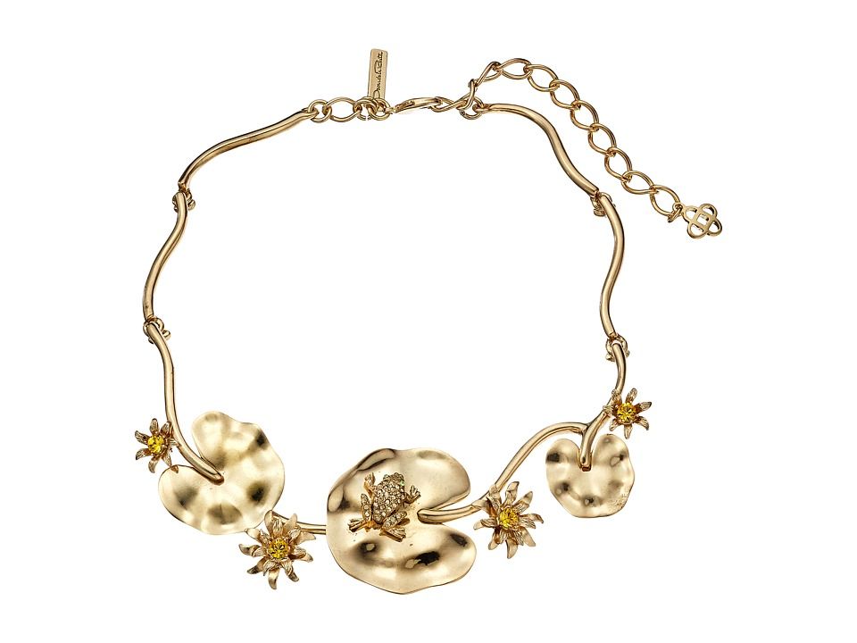 Oscar de la Renta - Resin Lily Necklace (Light Gold) Necklace | Zappos