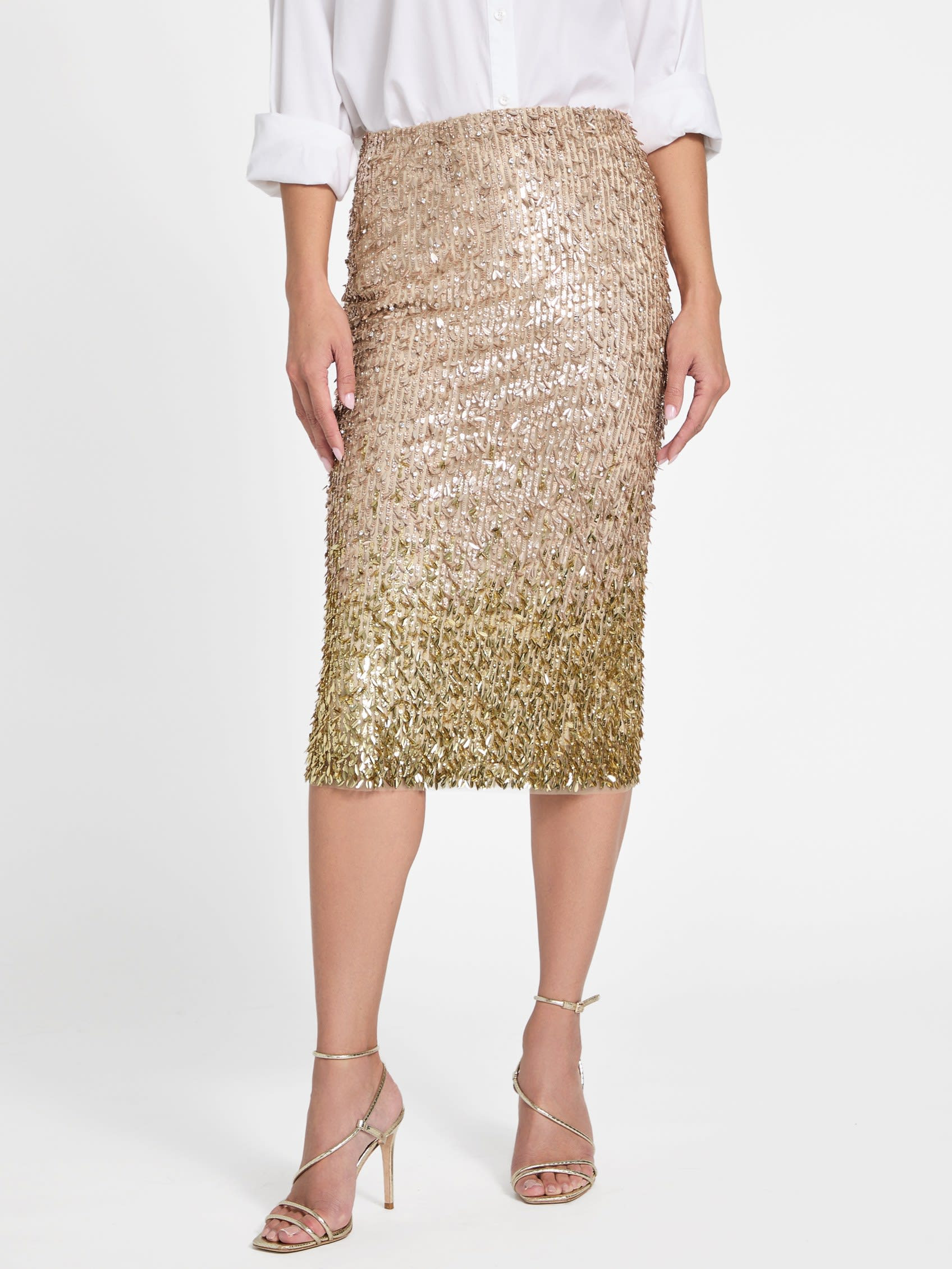 MARCIANO Marilyn Sequin Midi Skirt | Guess (US)