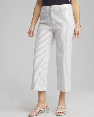 Stripe Trapunto Cropped Pants | Chico's