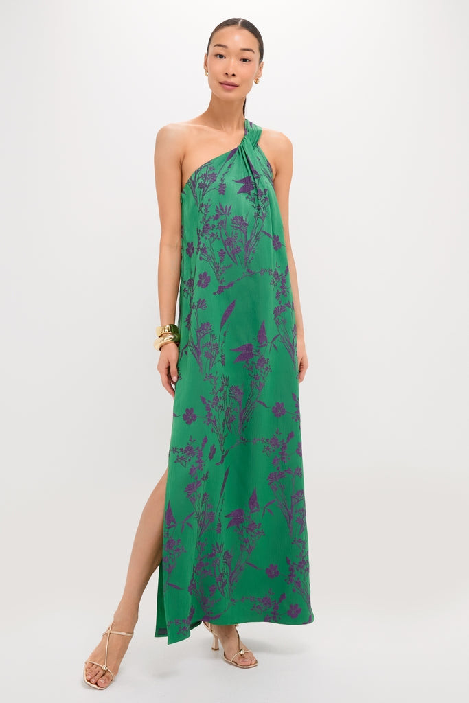 Emerald Jacquard Soleil Gown | Tuckernuck (US)