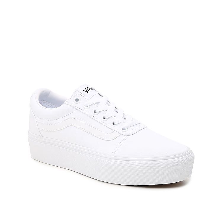 Vans Ward Platform Sneaker - Women's - White - Size 11 | DSW
