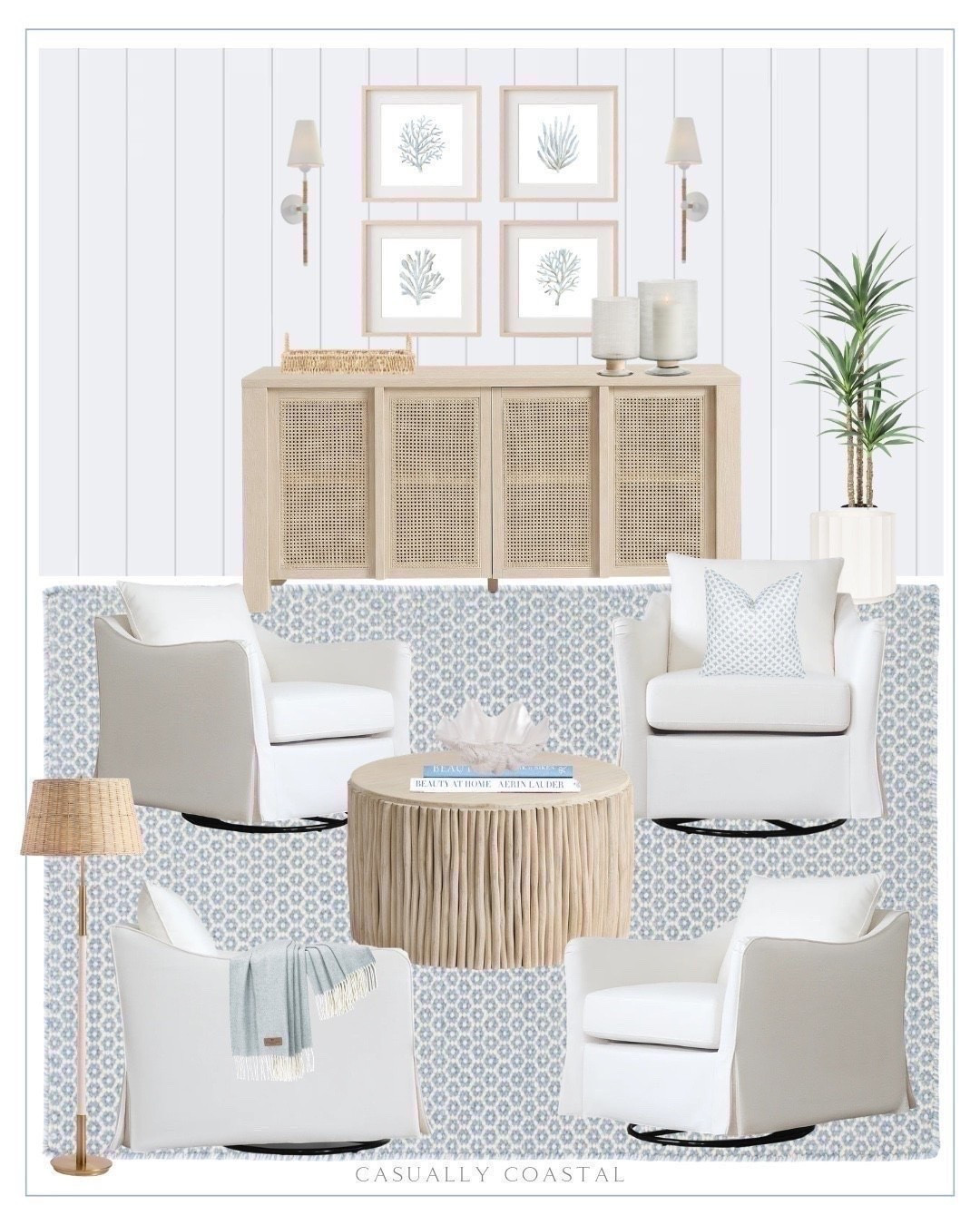 Coastal Sitting Room Design

Coastal home, coastal sitting room, coastal rug, coastal cane buffet, pottery barn buffet, slipcover swivel arm hair, wayfair armchair, white armchair, wayfair rug, blue and ivory rug, coastal rug, sitting room rug, round coffee table, coastal coffee table, rattan floor lamp, pottery barn lamp, coral prints, Etsy wall art, wall sconce, decorative bowl, faux agave plant, scalloped round planter pot, blue palm trees pillow cover, coastal pillow covers, glass hurricane candle holder, coffee table tray, herringbone throw blanket, blue throw blanket, coastal books, coffee table books

#LTKHome