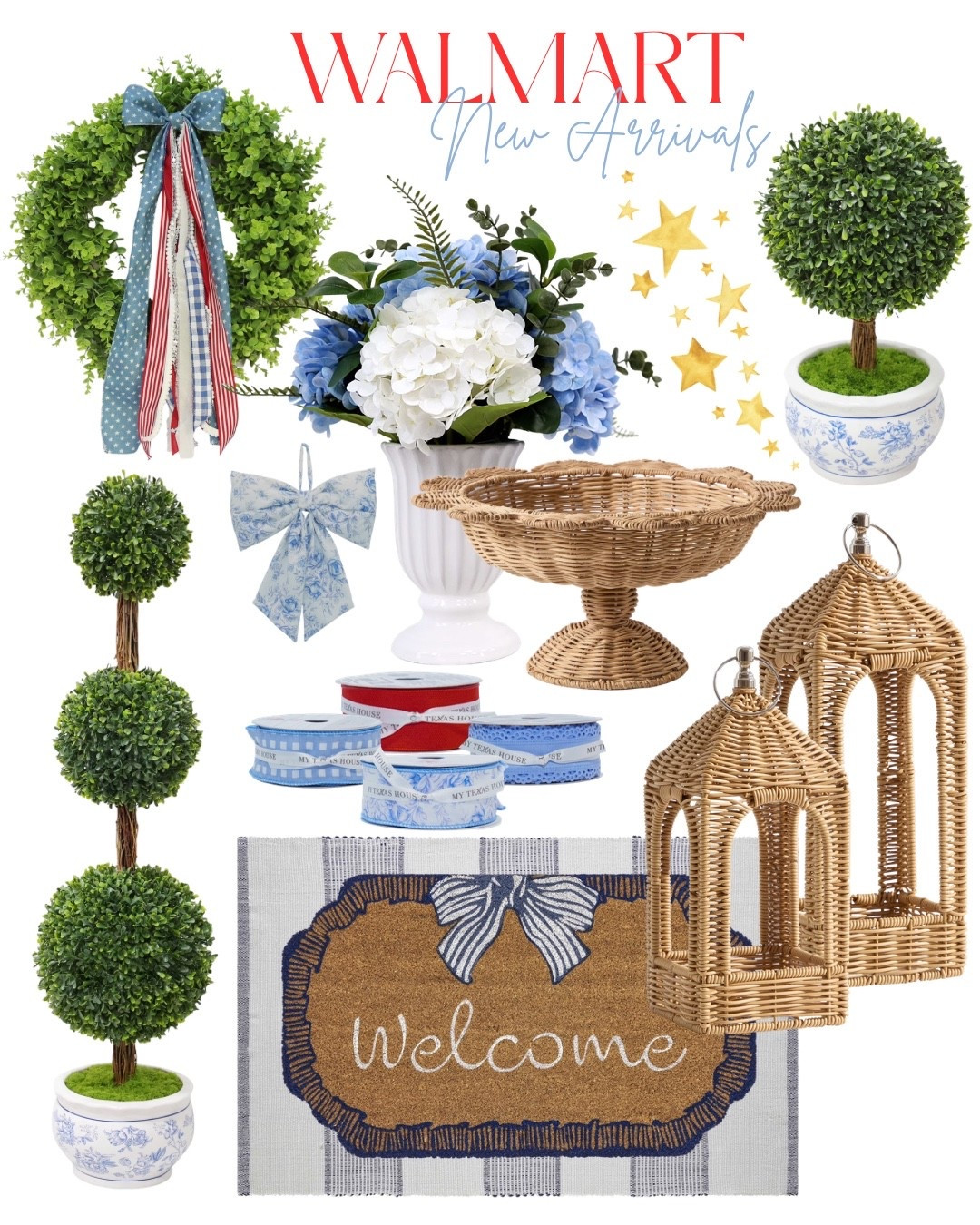 Walmart New Arrivals!! My Texas Home patriotic decor and more! 

#LTKHome #LTKSeasonal