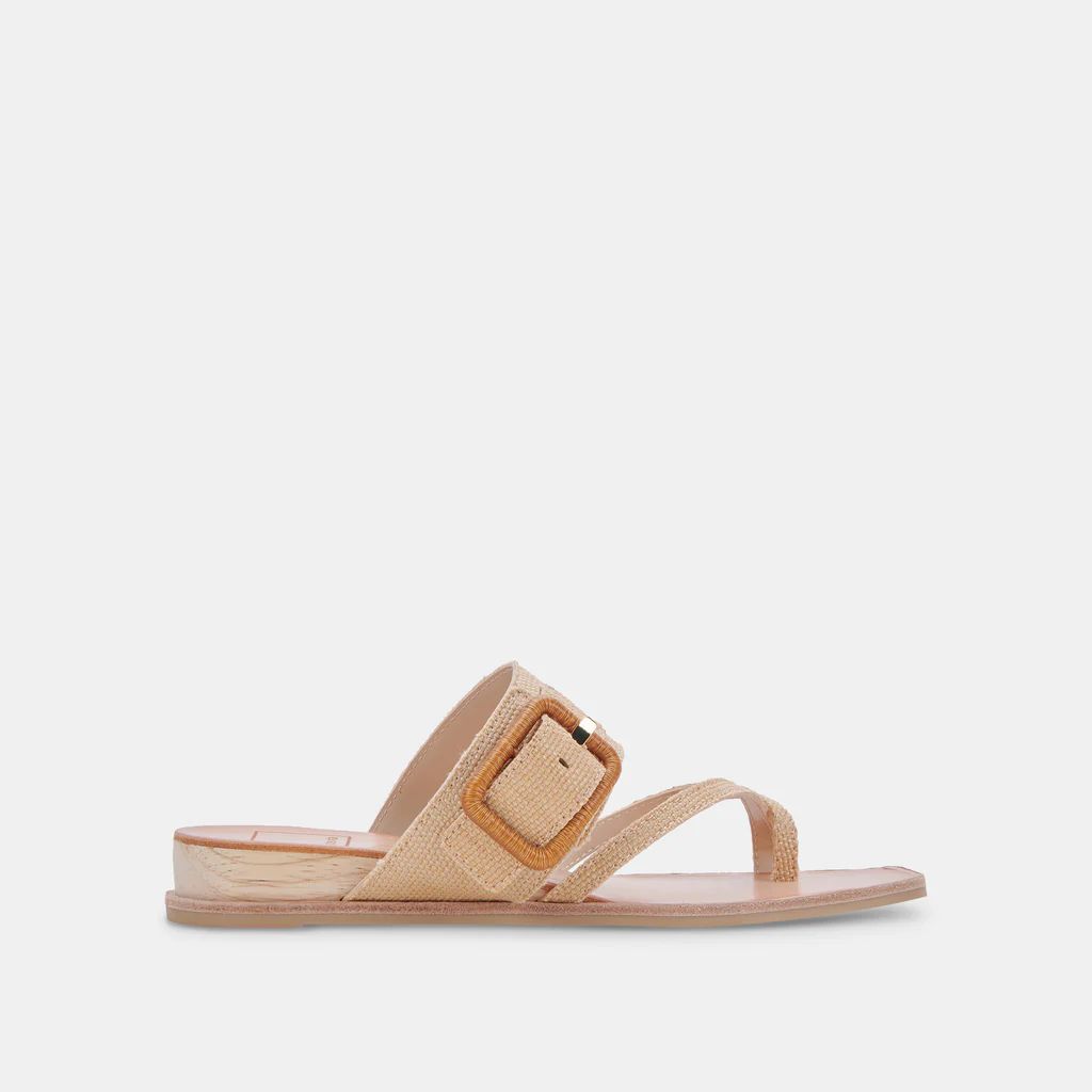 PERRIS SANDALS NATURAL RAFFIA | DolceVita.com