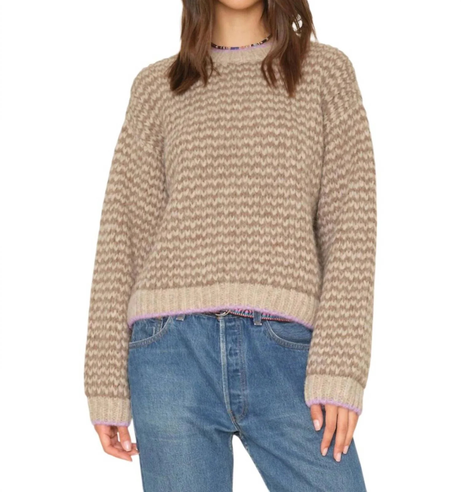 Mabel Sweater In Cafe Au Lait | Shop Simon