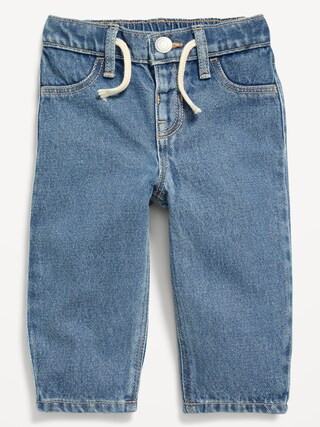 Drawstring Barrel-Leg Jeans for Baby | Old Navy (US)