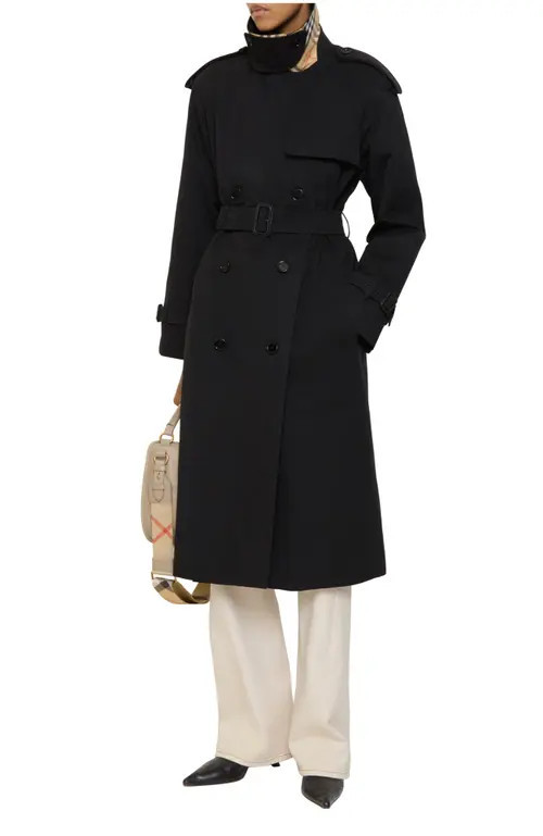 burberry Long Castleford Trench Coat in Black at Nordstrom, Size 6 | Nordstrom