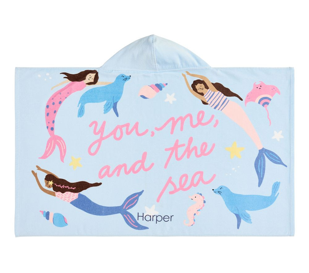 Mermaid Kid Beach Hooded Towel , Multi | Pottery Barn Kids