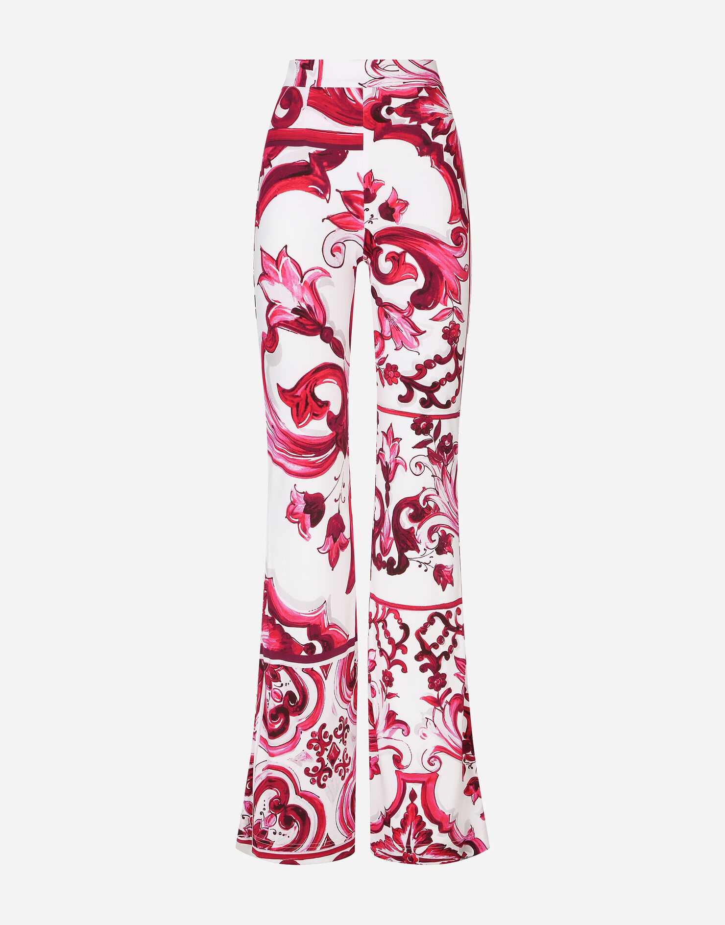 Flared Majolica-print organzine pants | Dolce & Gabbana - INT