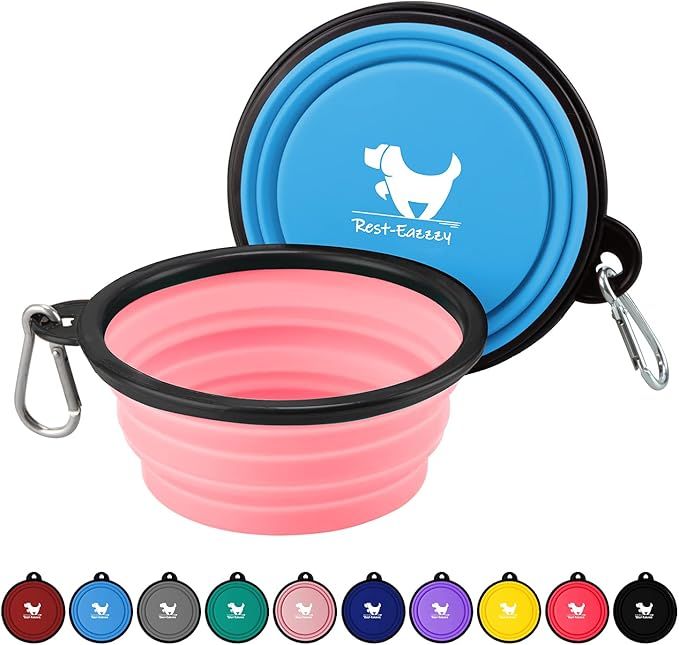 Expandable Dog Bowls for Travel, 2-Pack Dog Portable Water Bowl for Dogs Cats Pet Foldable Feedin... | Amazon (US)