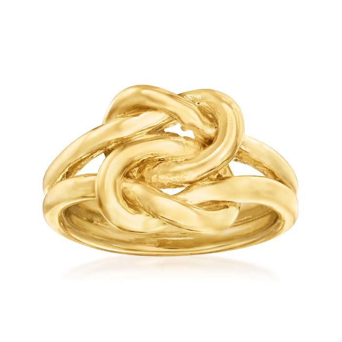 Italian 18kt Gold Over Sterling Love Knot Ring. Size 8 | Ross-Simons