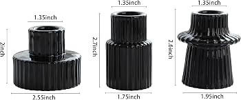 Amazon.com: Vixdonos Taper Glass Candlestick Holders Tealight Candle Holders for Table Centerpiec... | Amazon (US)
