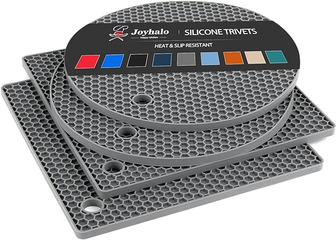 Joyhalo Trivets for Hot Dishes - Hot Pads for Kitchen, Silicone Pot Holders for Hot Pots and Pans... | Amazon (US)