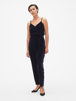Velvet Cami Wrap Jumpsuit | Gap US