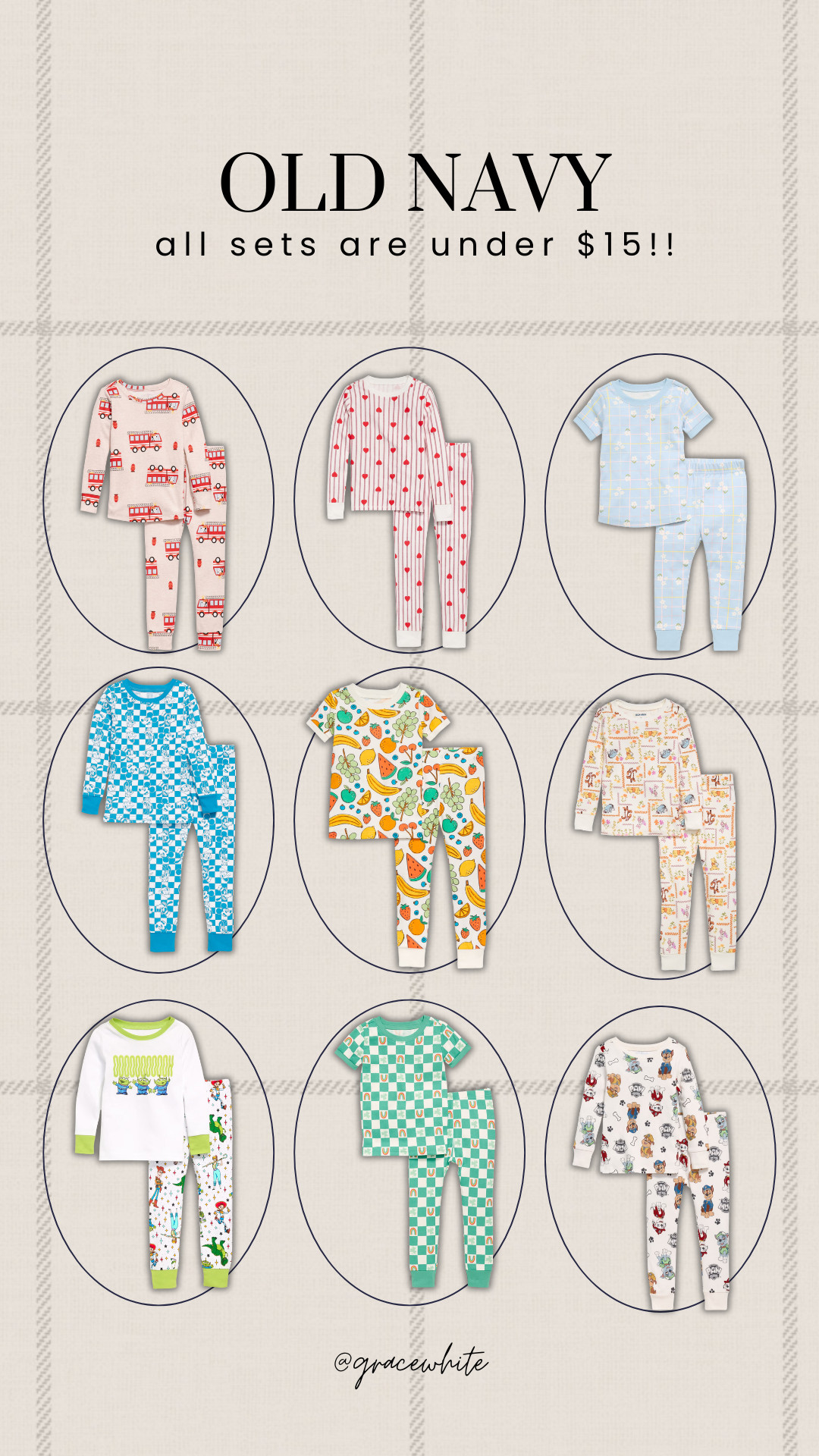 I can't believe all of these sets are under $15 & old navy is having 50% off everything now!!

old navy, old navy sale, old navy finds, kids finds, old navy kids, kids pjs, kids sets on sale, boy mom, Grace White 

 #LTKmomlife #LTKSaleAlert #LTKKids