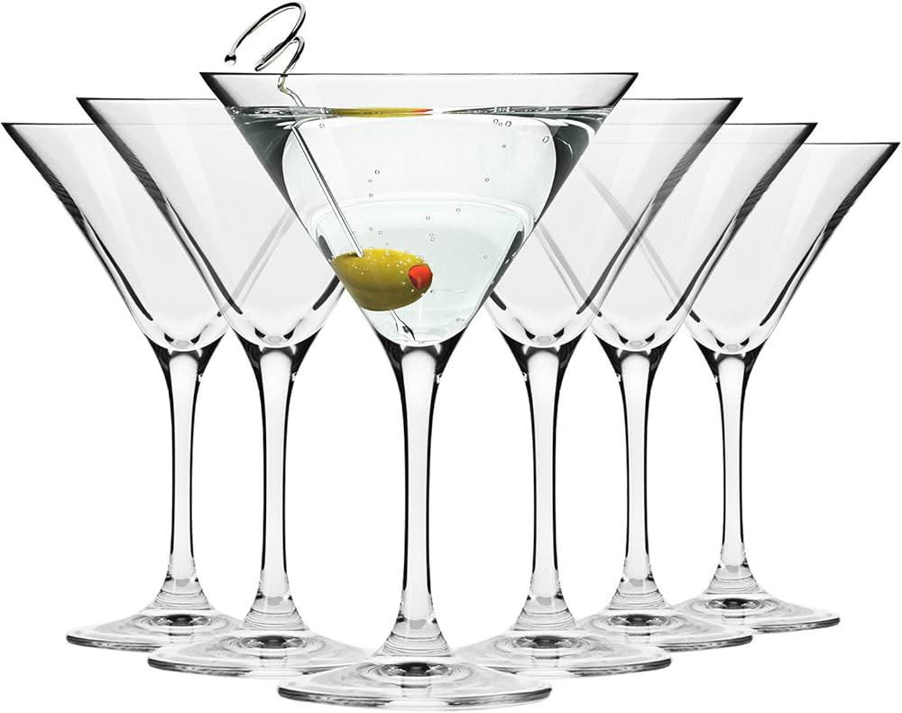 Krosno Martini Cocktail Glasses, Set of 6, 8.1 oz, Avant Garde Collection, Ideal for Cocktails, F... | Amazon (US)