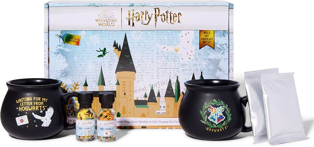 Wizarding World HARRY POTTER Hot Chocolate Mug Gift Set, Includes 2 Color Changing Hot Chocolate ... | Amazon (US)