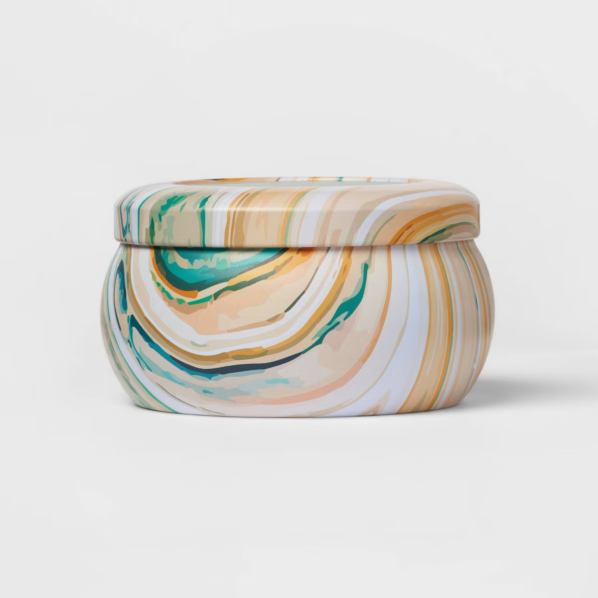 12oz Marble Tin Candle Cashmere Persimmon Green - Threshold™ | Target