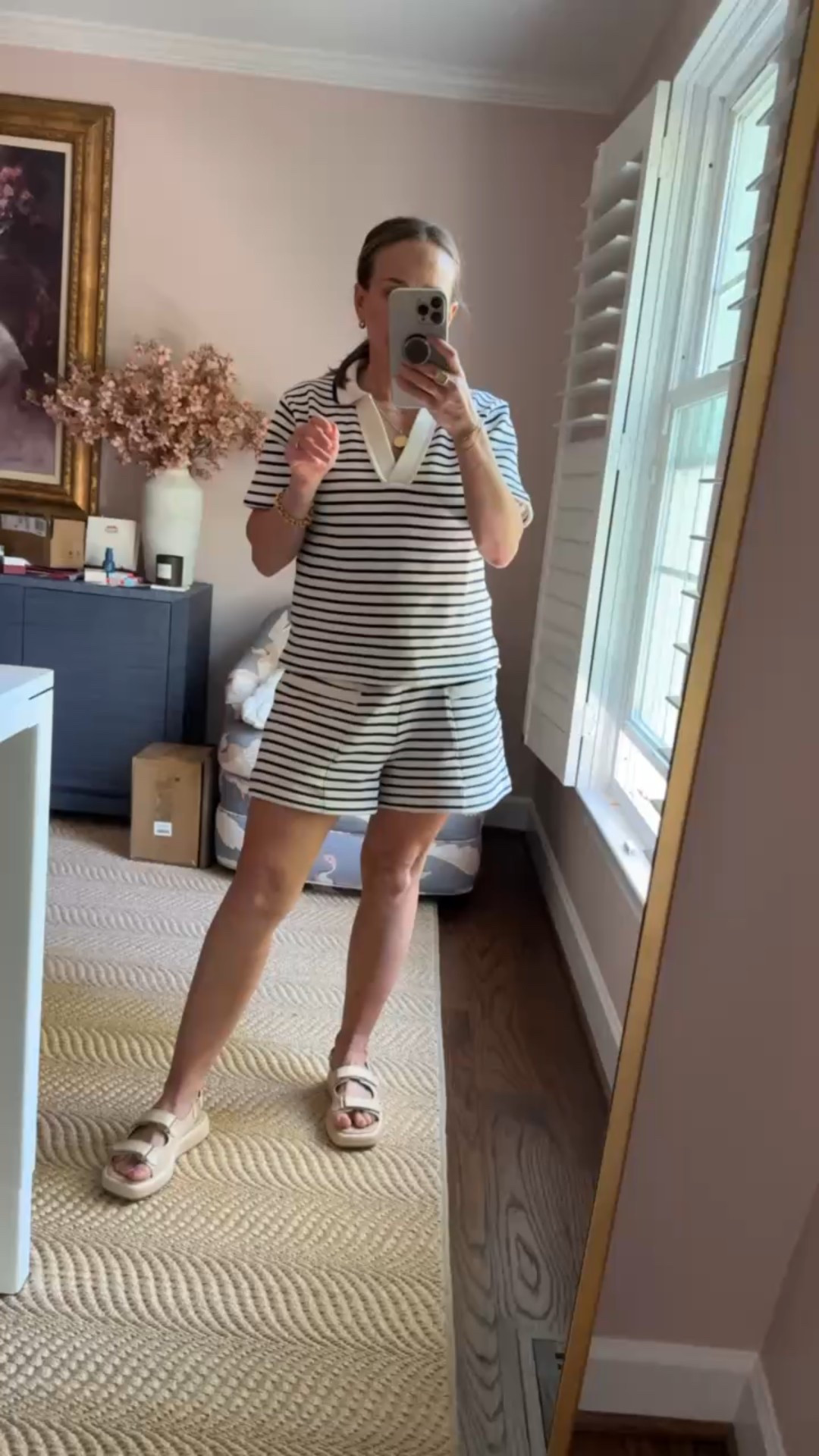 These fisherman style sandals are under $30 and SO cute. They look just like Loeffler Randall and they’re super high quality. I got a 6.5 and i may have needed a 7 since the back heel rubs a tiny bit. I could also put a little mole skin on the back and that might do the trick. Striped set is true to size and comes as separates. 

#LTKShoeCrush #LTKSeasonal #LTKFindsUnder50