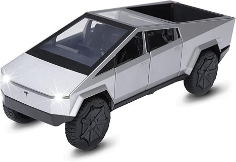 Toy Trucks for Boys Cybertruck Model Silver Pickup Truck 1/24 Diecast Metal Toy Cars with Sound a... | Amazon (US)