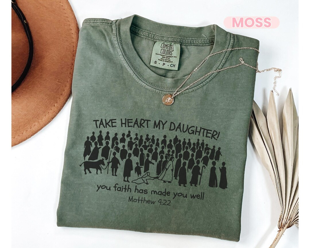 Comfort Colors® Woman Touches Jesus Shirt, Bible Verse Tee, Faith Shirt for Women, Scripture Mat... | Etsy (US)