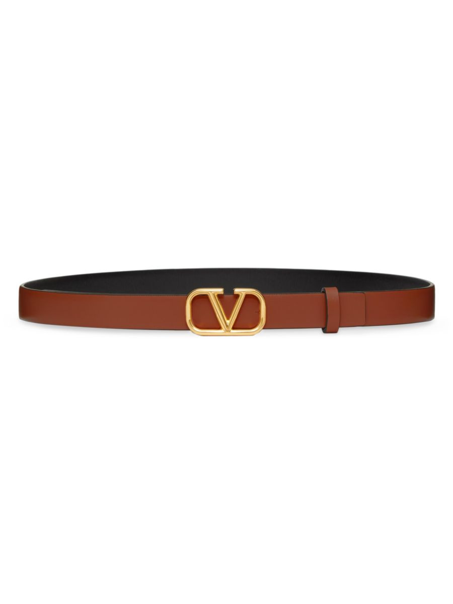 Reversible VLogo Signature Belt in Glossy Calfskin 20MM | Saks Fifth Avenue
